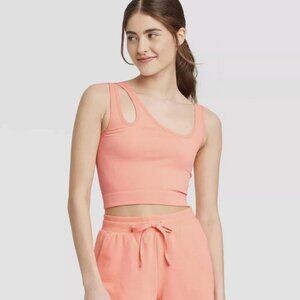 Colsie Cut Out Brami Peach Orange M